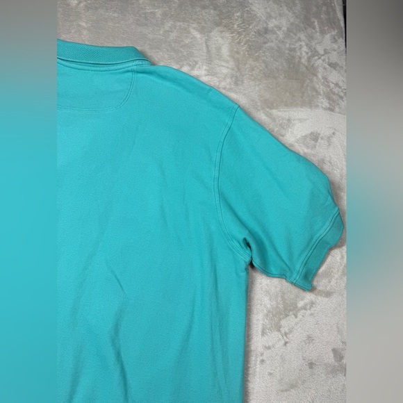 Tommy Bahama Men’s Turquoise Blue 100% Cotton Polo Embroidered Chest Shirt XL - Picture 12 of 16